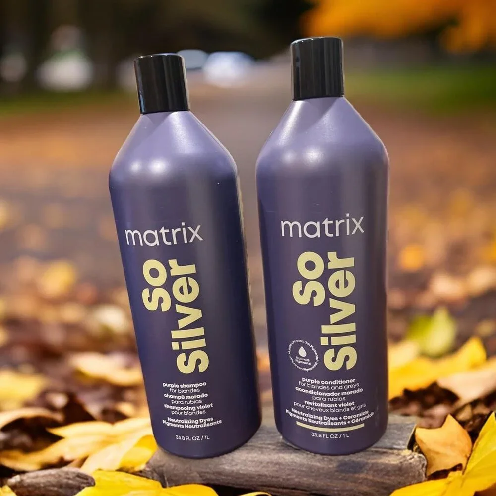 Matrix So Silver Purple for Blonde Hair Shampoo Conditioner 33.8 oz